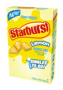 Clearance: Starburst Sugar-Free On-The-Go Lemon Drink Mix 6ct