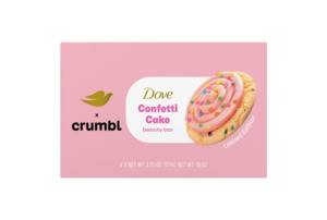 Soap: Dove Crumbl Limited Edition Beauty Bar Confetti Cake, 15 oz 4 Bars