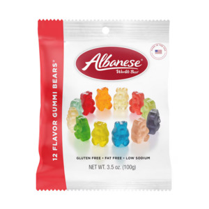Chocolate Candy: Albanese 12 Flavor Gummi Bears, 3.5-oz