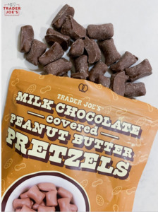 Trader Joe's Milk Chocolate Covered Peanut Butter Pretzels 12 oz