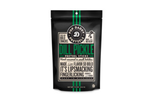 Snacks: Pop Daddy Pretzels Dill Pickle Flavored Pretzel Sticks 7.5 oz