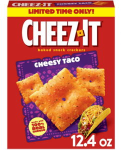 Snacks: Cheez-It Cheesy Taco Baked Snack Crackers, Lunch Snacks, 12.4 oz