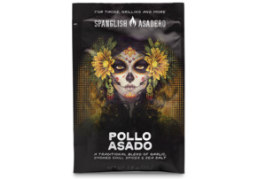 Pantry: Spanglish Asadero Pollo Asado Seasoning Blend with Garlic, Smoked Chili, and Spices, 0.8 oz Packet
