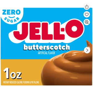 Jell-O Butterscotch Artificially Flavored Zero Sugar Instant Reduced Calorie Pud&hellip;