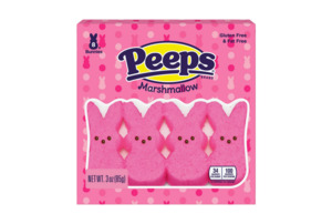 Easter: PEEPS, Pink Marshmallow Bunnies Easter Candy, 8 Count