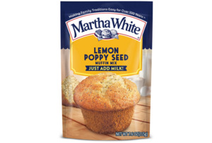Martha White Lemon Poppy Seed Muffin Mix, 7.6 oz Bag