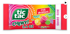 Chocolate Candy: TIC TAC CHEWY! Fruit Adventure Candy, Fruit Candy, 3.4 oz