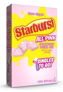 Starburst Zero Sugar Singles-to-Go Powdered Drink Mix All Pink Strawberry 6ct
