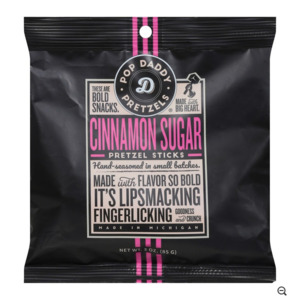 Pop Daddy Pretzels Pretzel Sticks, Cinnamon Sugar