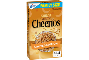 Pantry: Banana Caramel Cheerios Gluten Free, Limited Edition, Family Size, 18.5 oz