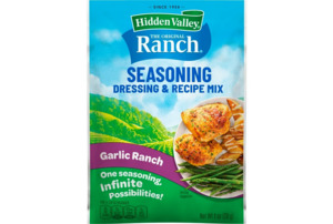 Hidden Valley Seasoning, Dressing and Recipe Mix, Garlic Ranch, 1 oz