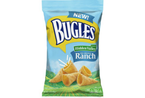 Snacks: Bugles Crispy Corn Snacks, Ranch Flavor, Snack Bag, 3 oz