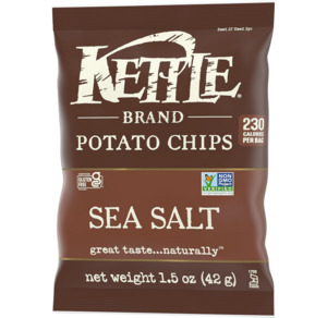 Snacks: Kettle Sea Salt Potato Chips 1oz