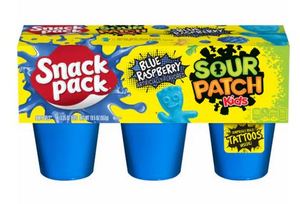 Snack Pack Sour Patch Kids Blue Raspberry Juicy Gels 6 Pack