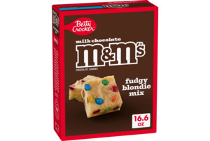 Betty Crocker Fudgy Blondie Bar Mix, with M&M'S Minis Chocolate Candies, 16.6 oz