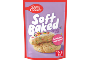 Betty Crocker Soft Baked Cookie Mix, Birthday Cake Batter Flavored, 16.8 oz