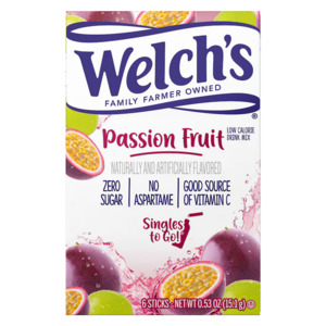 Welch's Passion Fruit Singles To-Go Low-Calorie Drink Mix, 6 ct