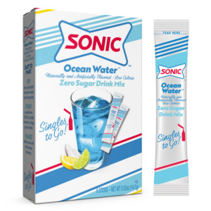 Drinks: Sonic Zero Sugar Singles-to-Go Powdered Drink Mix, Ocean Water, 6 Count Packets