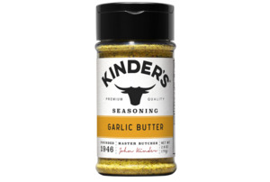 Kinder's Garlic Butter Seasoning Blend with Sea Salt, Garlic, and Spices, 2.8 oz