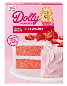 Duncan Hines Dolly Parton's Strawberry Flavored Cake Mix + Strawberry Frosting
