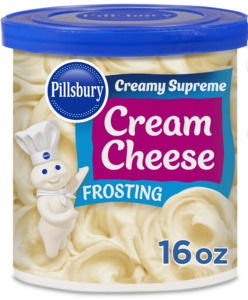 Baking: Pillsbury Creamy Supreme Cream Cheese Frosting, 16 oz Tub