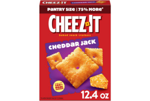 Snacks: Cheez-It Cheddar Jack Cheese Crackers, Baked Snack Crackers, 12.4 oz