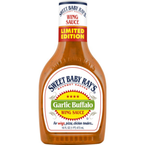 Sauces Dressings: Sweet Baby Ray's Garlic Buffalo Wing Sauce, 16 fl oz