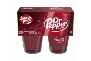 Snack Pack DR PEPPER Flavored Juicy Gel Cups, 3.25 oz., 4-Count