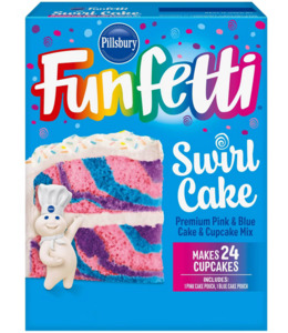Baking: Pillsbury Easter Funfetti Swirl Cake Mix - 15.25oz