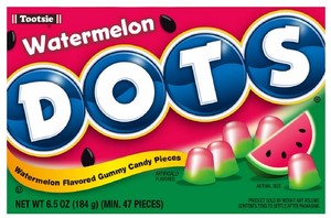 Chocolate Candy: Watermelon Dots