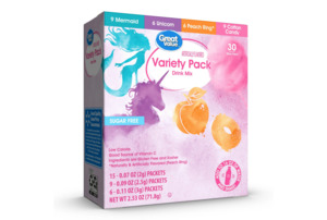 Great Value Sugar-Free WaterTok Variety Pack Drink Mix, 2.53 oz, 30 Count