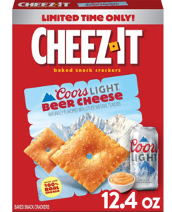 Snacks 1: Cheez-It Beer Cheese Baked Snack Crackers - 12.4oz