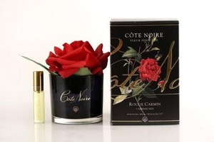 Cote Noire - Rose in Black Glass - Carmine Red The Joneses Home Staging