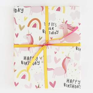 Unicorn Birthday Gift Wrap The Joneses Home Staging