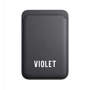 Iphone Recommend: Black Leather Card Holder for iPhone MagSafe Compatible