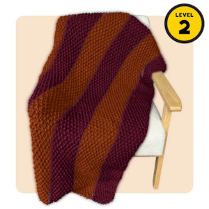 Beginner Knit Kits: // Merino Knit Kit // Bold Blanket