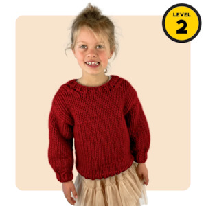 Beginner Knit Kits: // Merino Knit Kit // Kids Aero-'Plain' Jumper