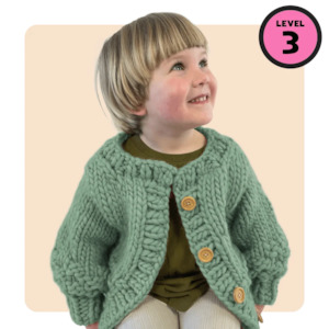 Confident Beginner: // Merino Knit Kit // Kids Kate Moss Cardi