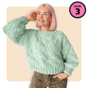 Confident Beginner: // Merino Knit Kit // Check Me Out Jumper