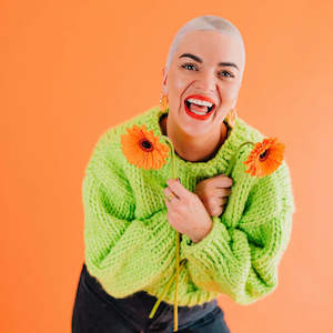 Samples Scrappy Kits: // SAMPLE // Blank Slate Jumper //  Lime Twist // Chunky Funky Wool // Size 10-12