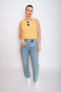 // SAMPLE // Sunshine Vest // Mellow Yellow // Chunky Funky Wool // Size 10-12