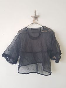 Garb: Zero Box Top - Crinkled silk organza