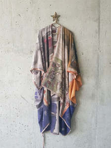 Hand Painted Silk Smoking Jacket