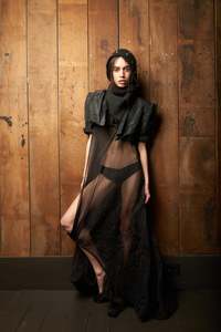 Mountain Crop Jacket — Black Silk Taffeta