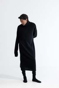 Possum Merino Permanent Collection: U Maxi Dress - Black [ PRE ORDER ]