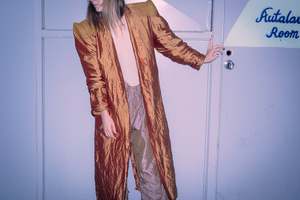 Lollies Long Jacket - Terracotta