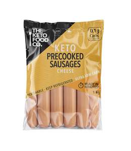 Keto Sausages: Keto Precooked Sausages 1kg - Cheese