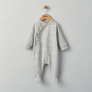All In Ones: Mamas and Papas Stripe Wrap Onesie