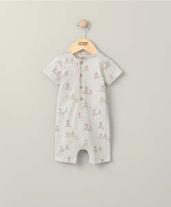 Rompers: Mamas and Papas Bear Shortie Romper