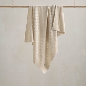 Born To Be Wild Safari Nursery Theme: Mamas and Papas Oatmeal Pointelle Blanket
